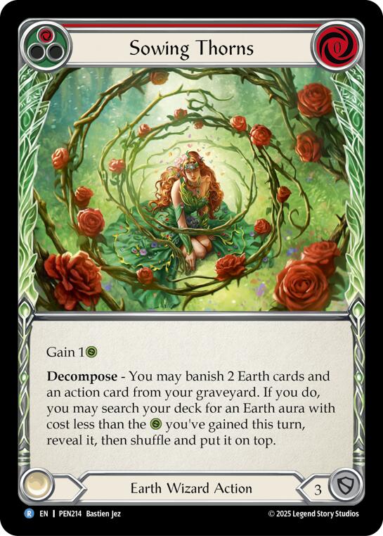 Sowing Thorns (Red) (Rainbow Foil) [PEN214] (Compendium of Rathe)  Rainbow Foil | Card Citadel