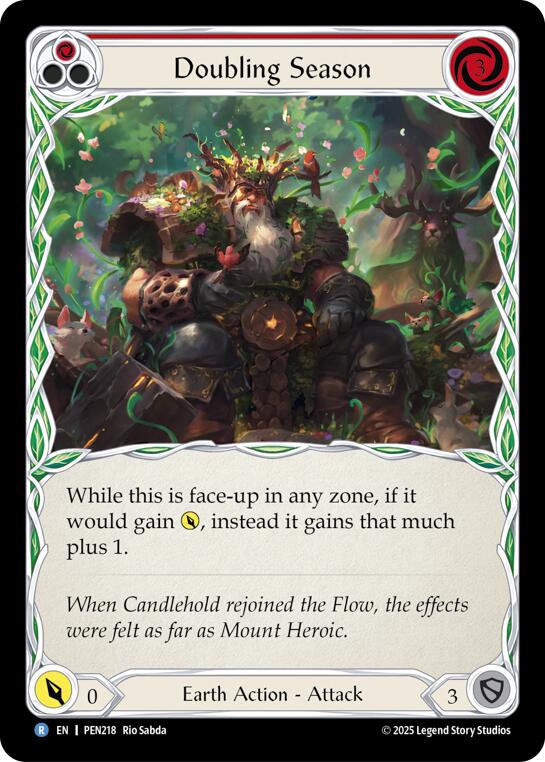 Doubling Season (Red) (Regular) [PEN218] (Compendium of Rathe) | Card Citadel