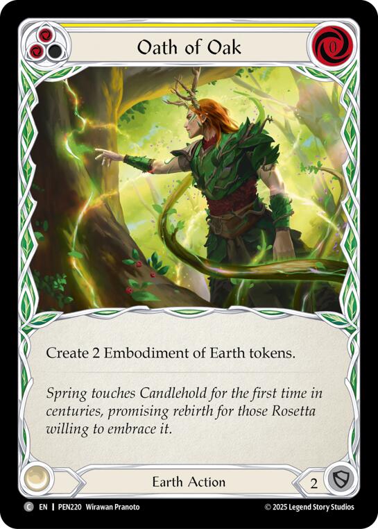 Oath Of Oak (Yellow) (Regular) [PEN220] (Compendium of Rathe) | Card Citadel