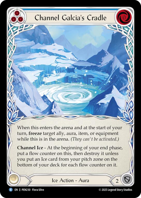 Channel Galcias Cradle (Blue) (Rainbow Foil) [PEN230] (Compendium of Rathe)  Rainbow Foil | Card Citadel