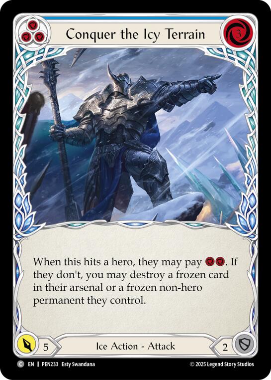 Conquer The Icy Terrain (Blue) (Regular) [PEN233] (Compendium of Rathe) | Card Citadel