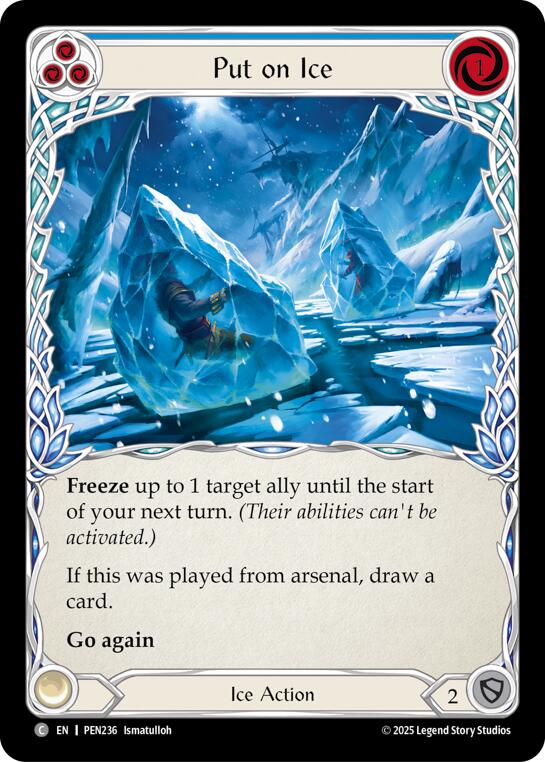 Put On Ice (Blue) (Rainbow Foil) [PEN236] (Compendium of Rathe)  Rainbow Foil | Card Citadel