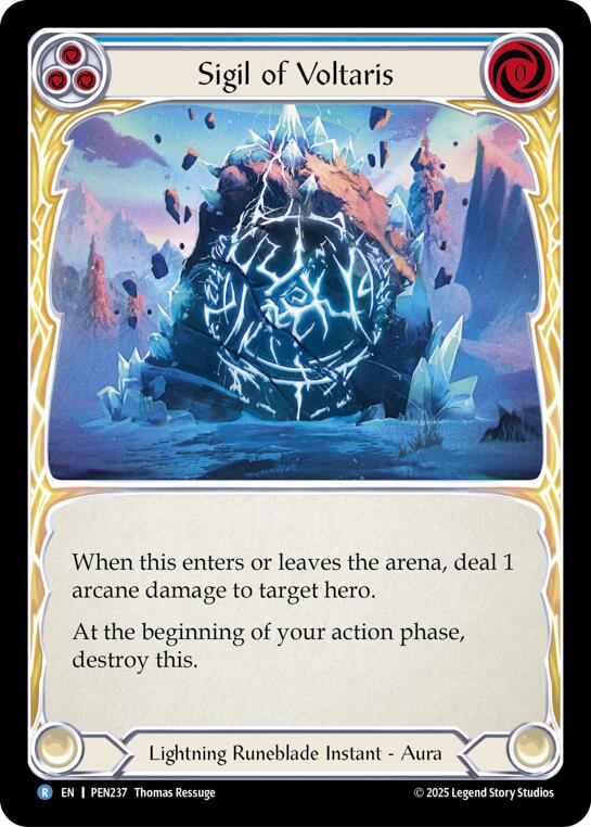 Sigil Of Voltaris (Blue) (Regular) [PEN237] (Compendium of Rathe) | Card Citadel