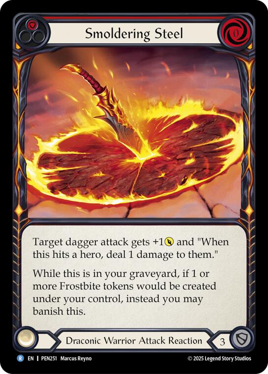 Smoldering Steel (Red) (Regular) [PEN251] (Compendium of Rathe) | Card Citadel