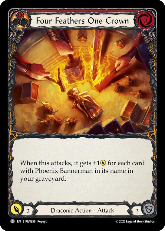 Four Feathers One Crown (Red) (Regular) [PEN256] (Compendium of Rathe) | Card Citadel