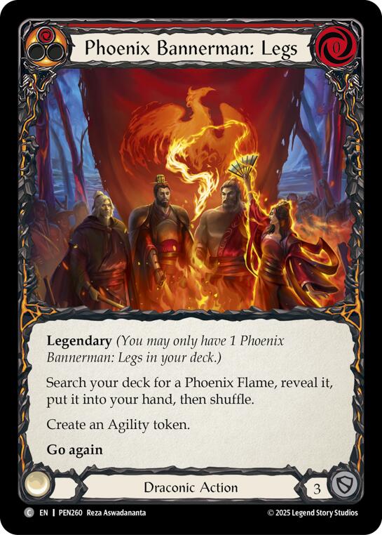 Phoenix Bannerman Legs (Red) (Regular) [PEN260] (Compendium of Rathe) | Card Citadel