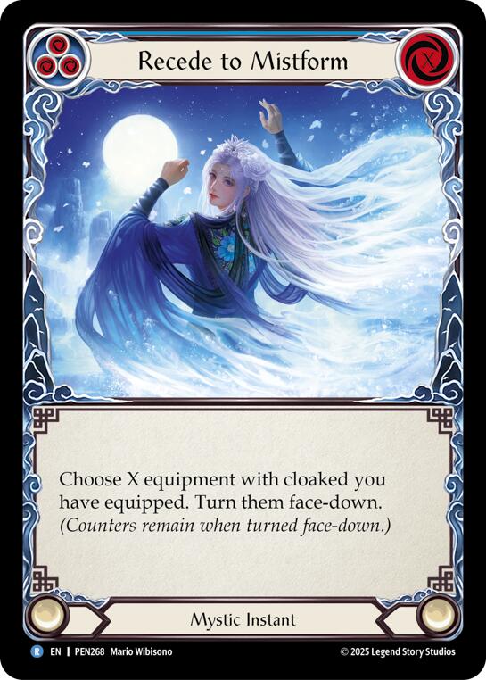 Recede To Mistform (Blue) (Regular) [PEN268] (Compendium of Rathe) | Card Citadel