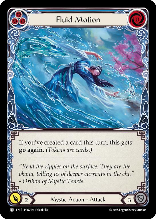 Fluid Motion (Blue) (Rainbow Foil) [PEN269] (Compendium of Rathe)  Rainbow Foil | Card Citadel