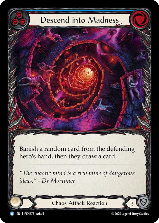 Descend Into Madness (Blue) (Regular) [PEN278] (Compendium of Rathe) | Card Citadel