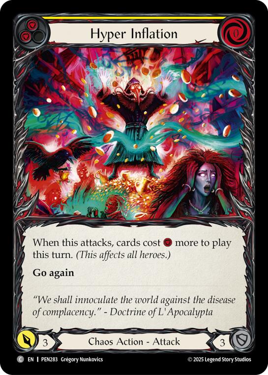 Hyper Inflation (Yellow) (Rainbow Foil) [PEN283] (Compendium of Rathe)  Rainbow Foil | Card Citadel
