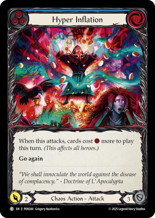 Hyper Inflation (Blue) (Rainbow Foil) [PEN284] (Compendium of Rathe)  Rainbow Foil | Card Citadel