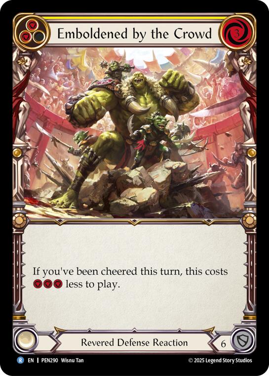 Emboldened By The Crowd (Yellow) (Regular) [PEN290] (Compendium of Rathe) | Card Citadel