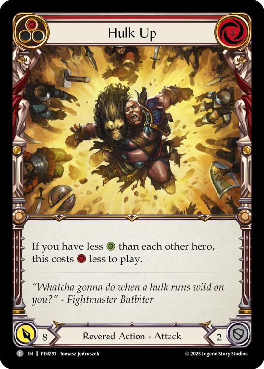 Hulk Up (Red) (Regular) [PEN291] (Compendium of Rathe) | Card Citadel