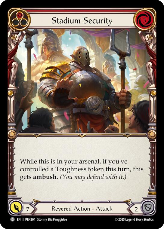Stadium Security (Red) (Regular) [PEN294] (Compendium of Rathe) | Card Citadel