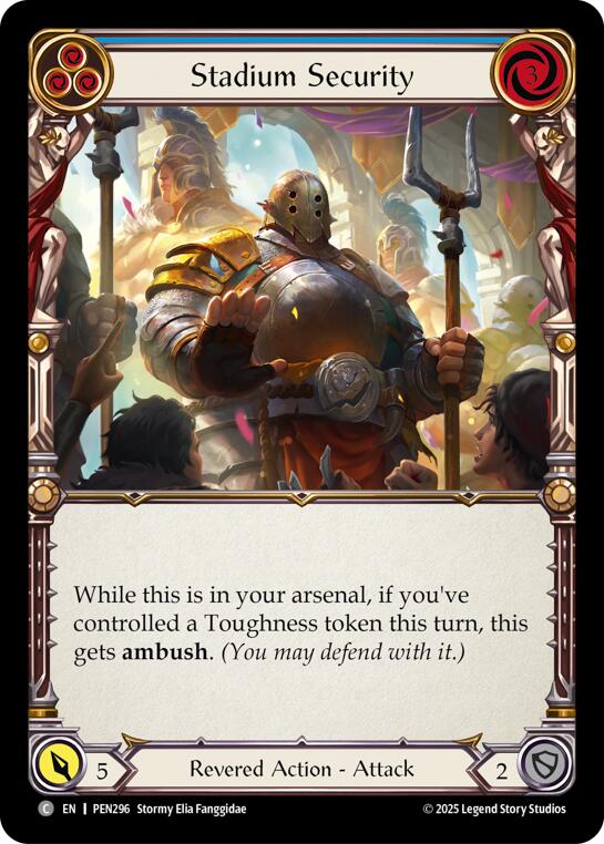Stadium Security (Blue) (Regular) [PEN296] (Compendium of Rathe) | Card Citadel