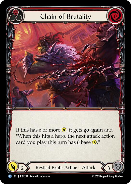Chain Brutality (Red) (Regular) [PEN297] (Compendium of Rathe) | Card Citadel