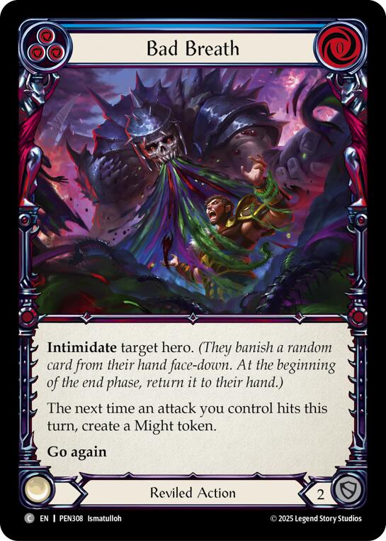 Bad Breath (Blue) (Rainbow Foil) [PEN308] (Compendium of Rathe)  Rainbow Foil | Card Citadel