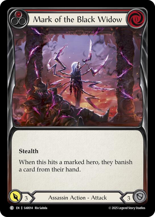 Mark of the Black Widow (Red) (Regular) [SAR014] (Silver Age Chapter 2) | Card Citadel