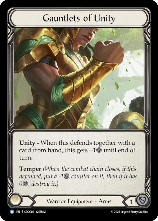 Gauntlets of Unity [SDO007] (GEM Pack 2) | Card Citadel