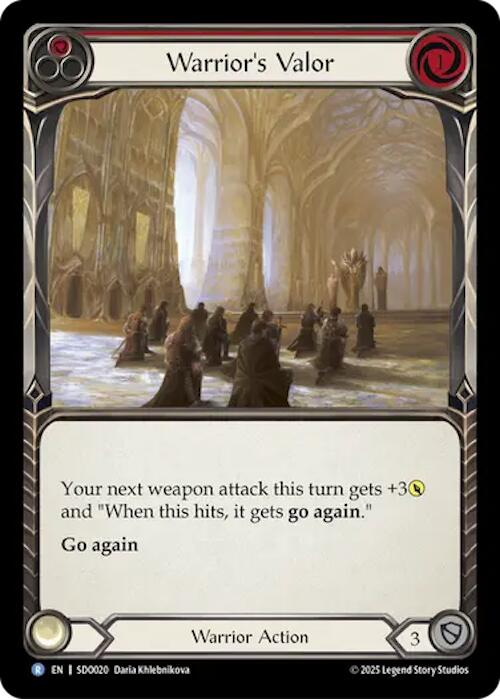 Warrior's Valor (Red) (Regular) [SDO020] (Silver Age Chapter 2) | Card Citadel