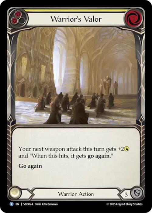 Warrior's Valor (Yellow) (Regular) [SDO024] (Silver Age Chapter 2) | Card Citadel