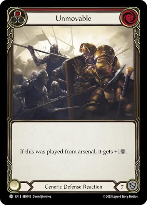 Unmovable (Red) (Regular) [SEN012] (Silver Age Chapter 2) | Card Citadel
