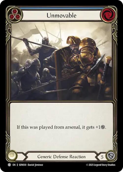 Unmovable (Blue) (Regular) [SEN030] (Silver Age Chapter 2) | Card Citadel