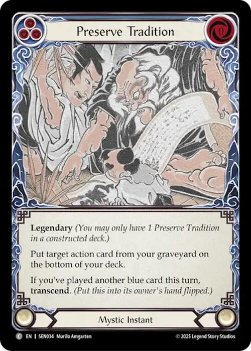 Preserve Tradition // Inner Chi [SEN034] (Silver Age Chapter 2) | Card Citadel