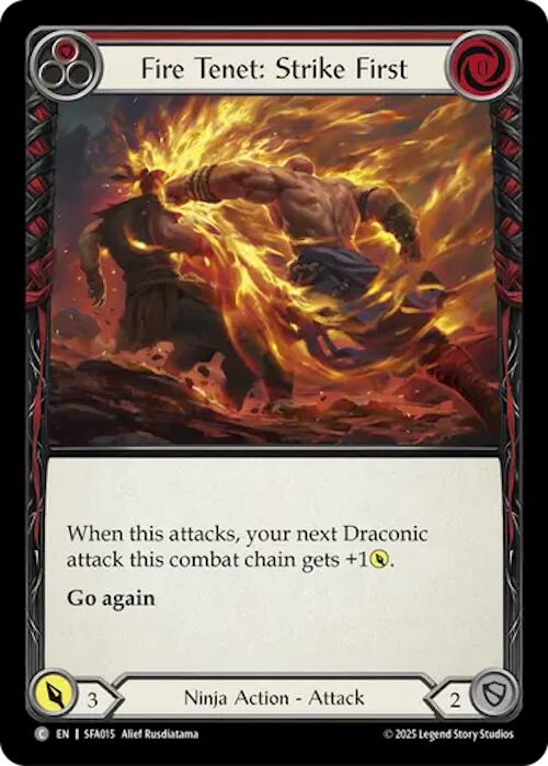 Fire Tenet: Strike First [SFA015] (Silver Age Chapter 2) | Card Citadel