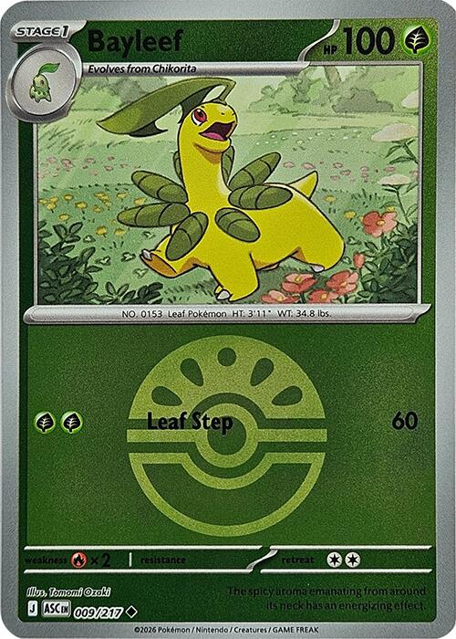 Bayleef (009/217) (Friend Ball) [Mega Evolution: Ascended Heroes] | Card Citadel
