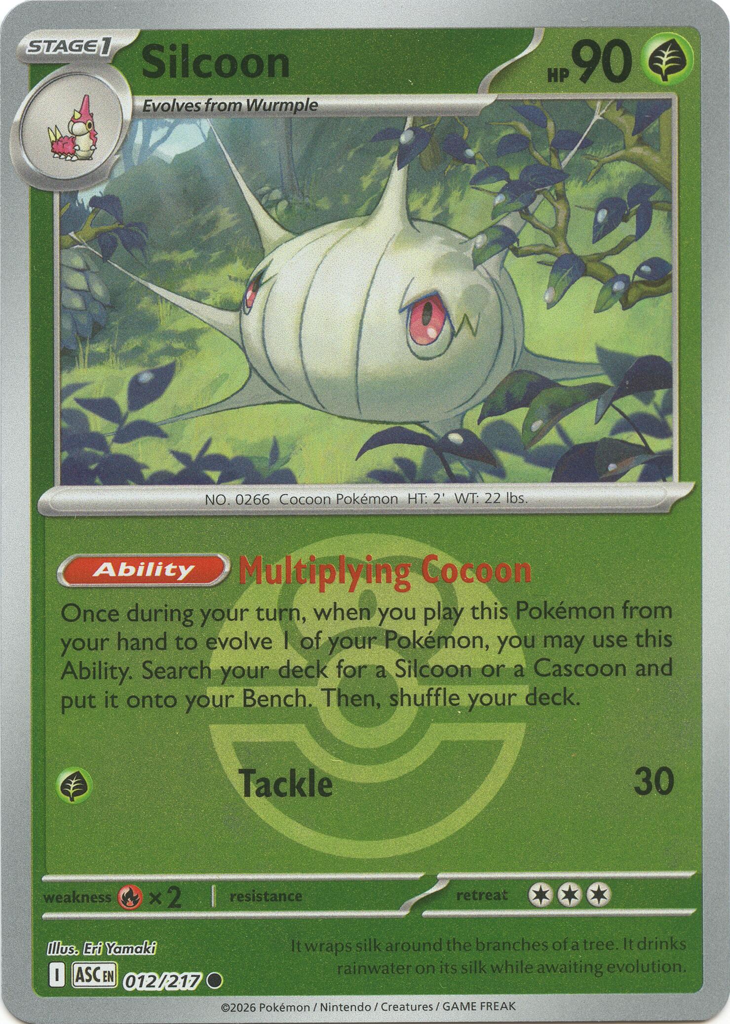 Silcoon (012/217) (Love Ball) [Mega Evolution: Ascended Heroes] | Card Citadel