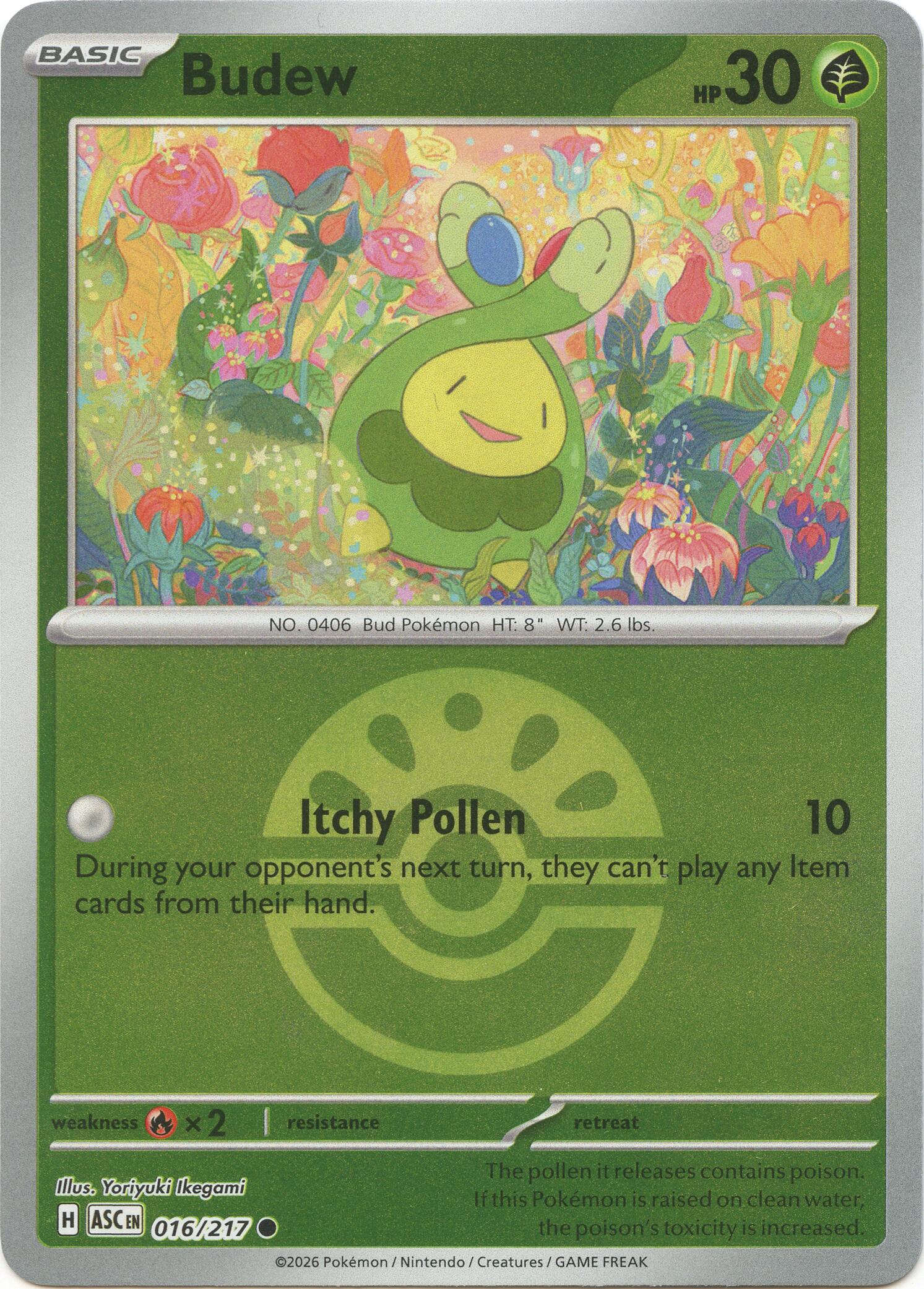 Budew (016/217) (Friend Ball) [Mega Evolution: Ascended Heroes] | Card Citadel