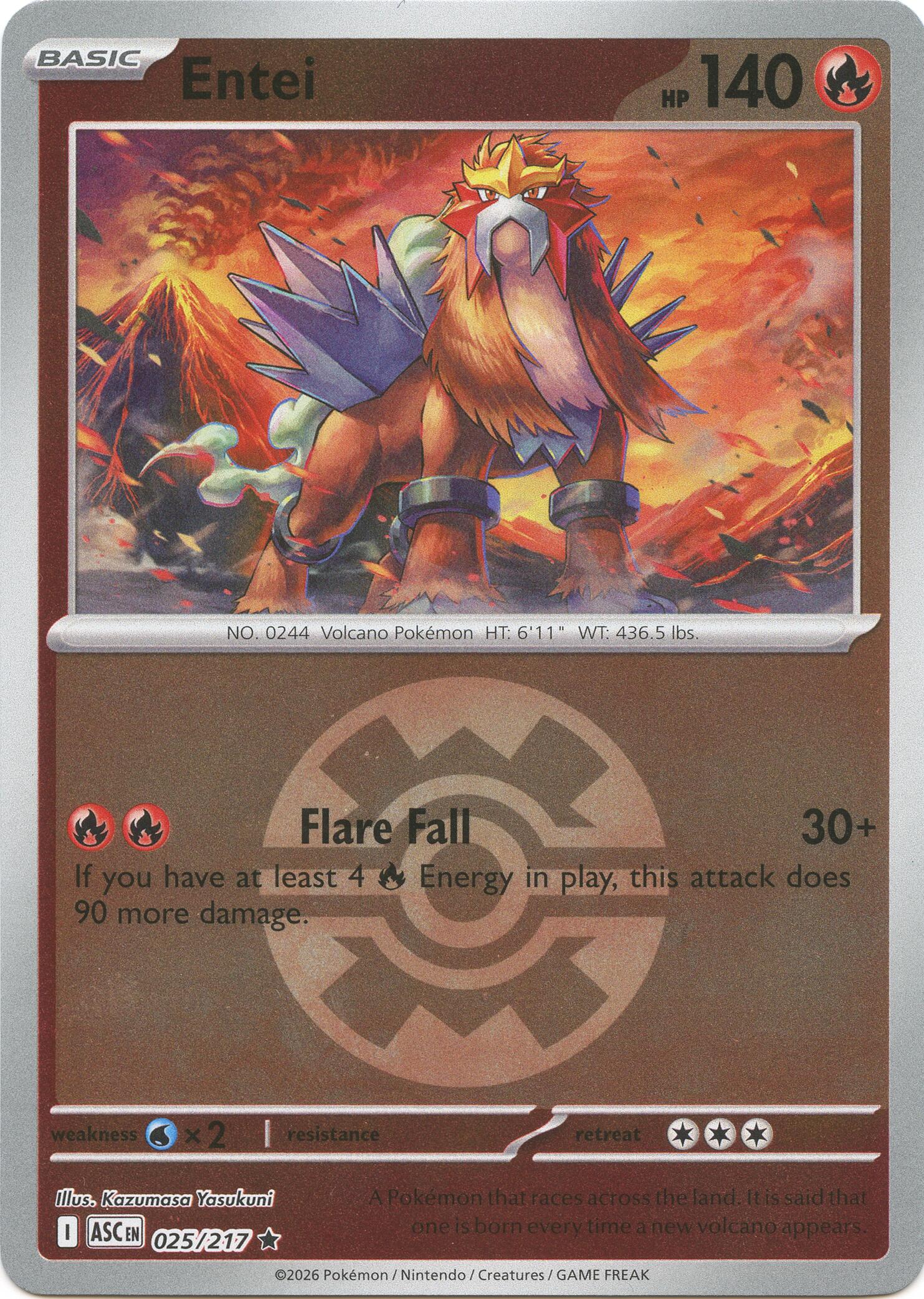 Entei (025/217) (Quick Ball) [Mega Evolution: Ascended Heroes] | Card Citadel