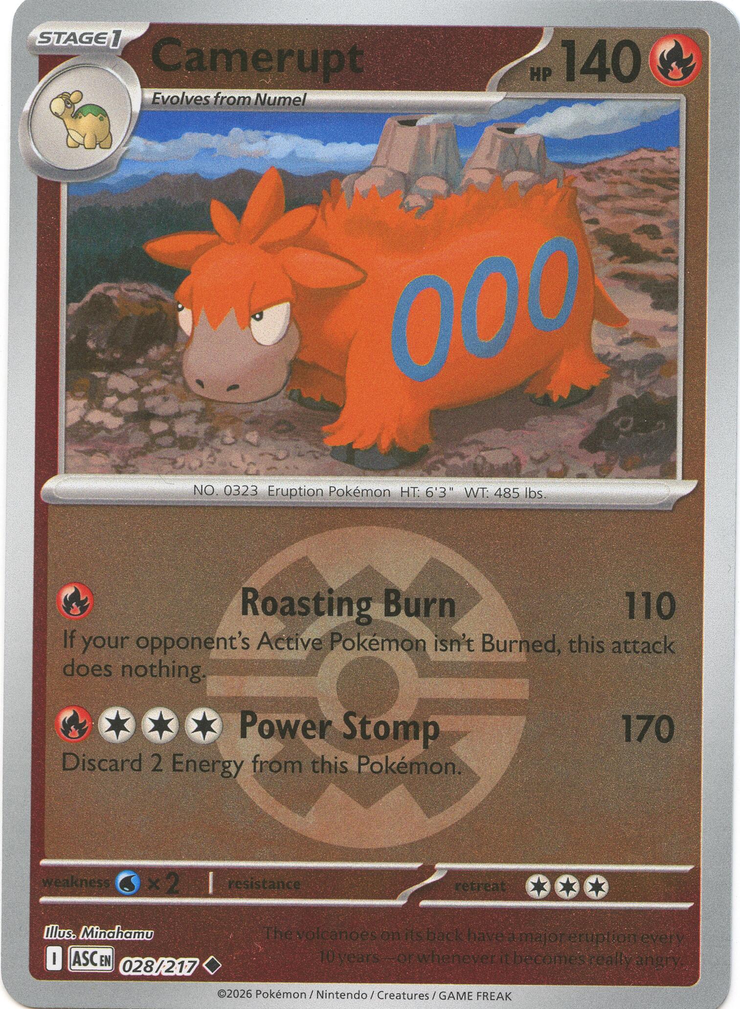 Camerupt (028/217) (Quick Ball) [Mega Evolution: Ascended Heroes] | Card Citadel