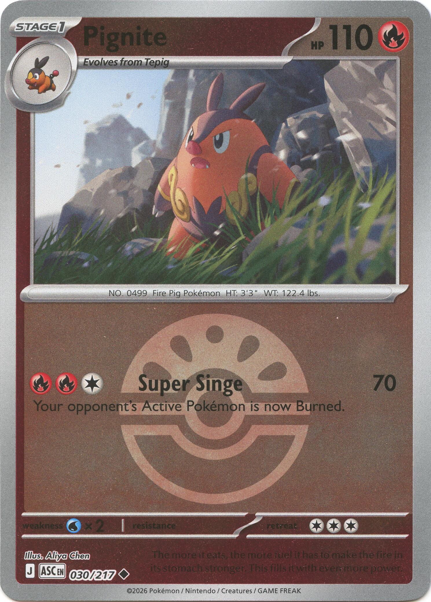 Pignite (030/217) (Friend Ball) [Mega Evolution: Ascended Heroes] | Card Citadel