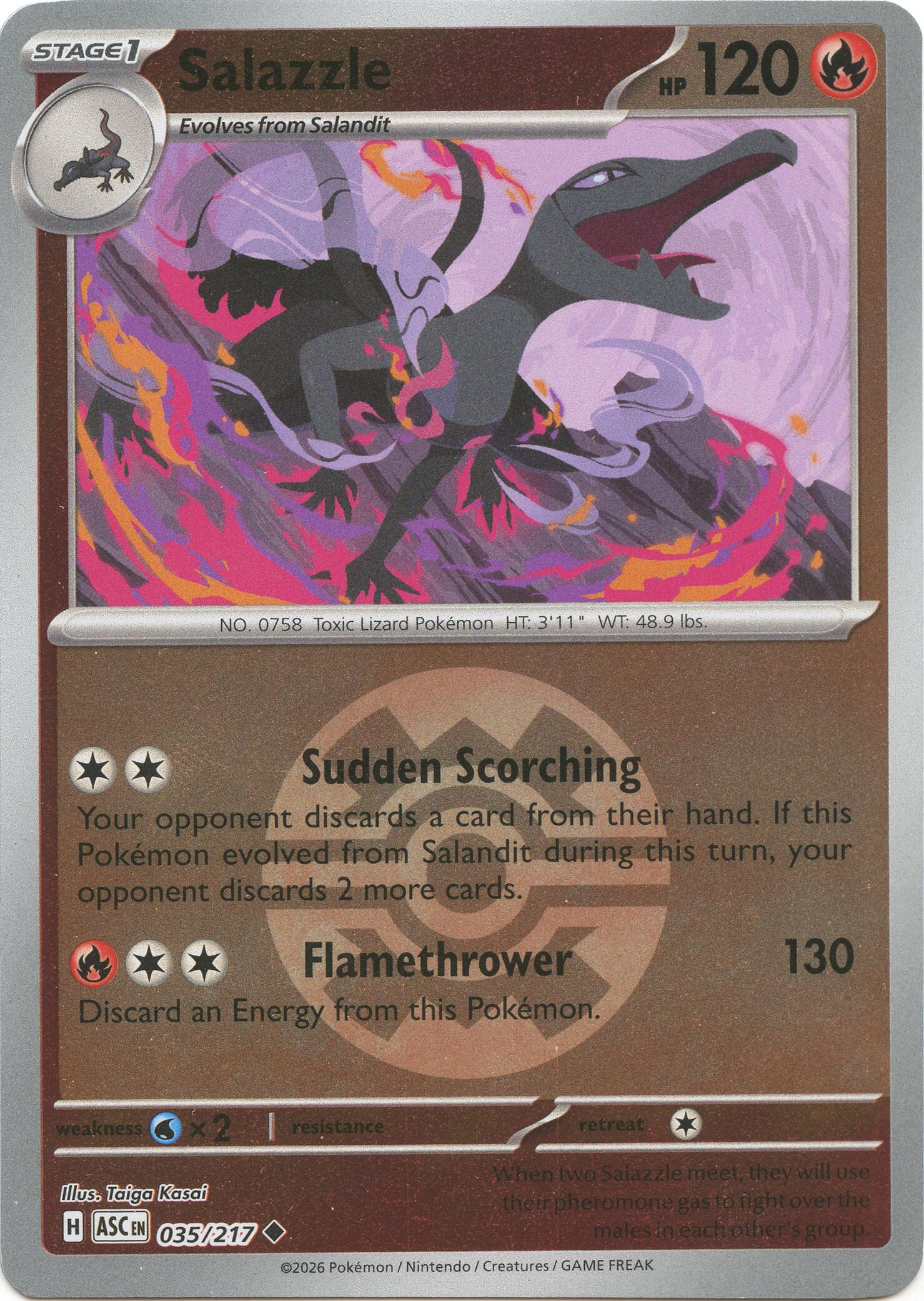Salazzle (035/217) (Quick Ball) [Mega Evolution: Ascended Heroes] | Card Citadel