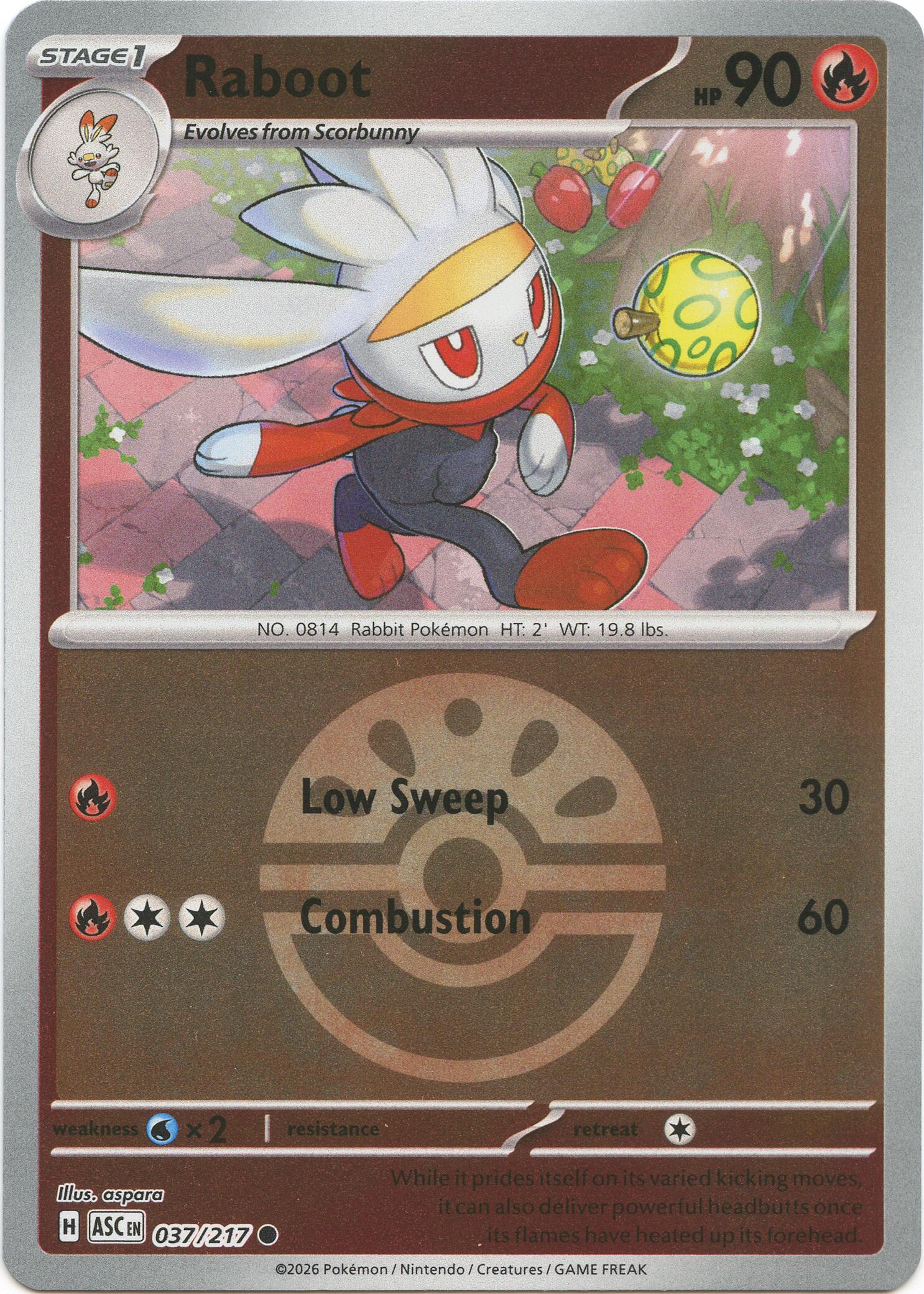 Raboot (037/217) (Friend Ball) [Mega Evolution: Ascended Heroes] | Card Citadel