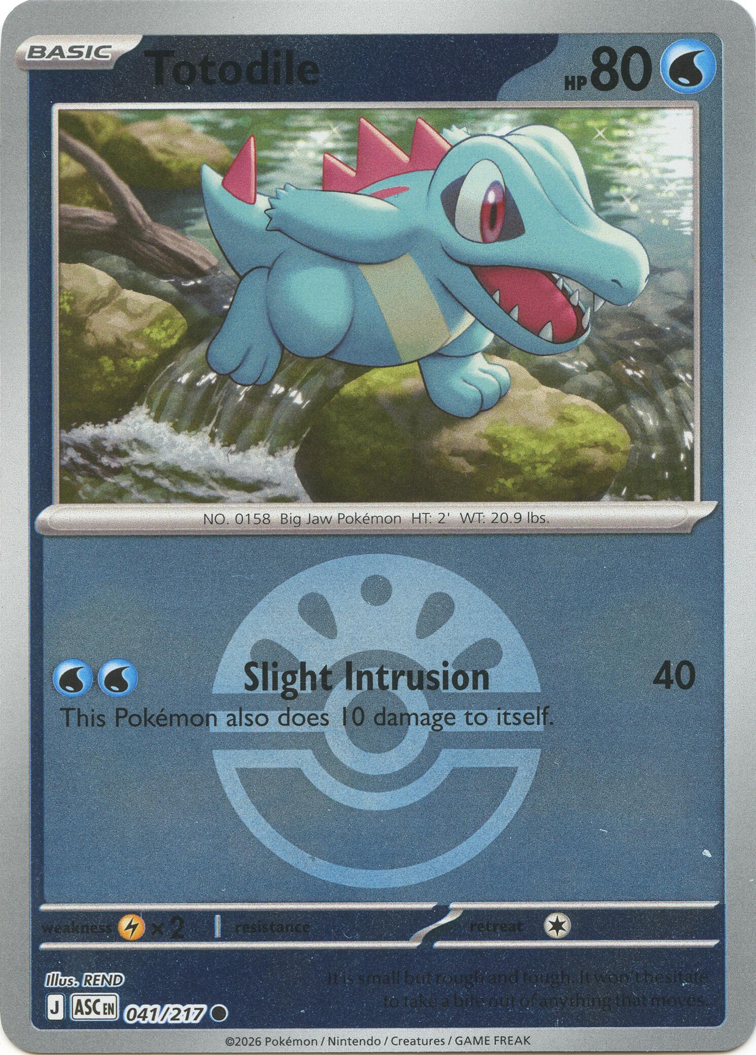 Totodile (041/217) (Friend Ball) [Mega Evolution: Ascended Heroes] | Card Citadel