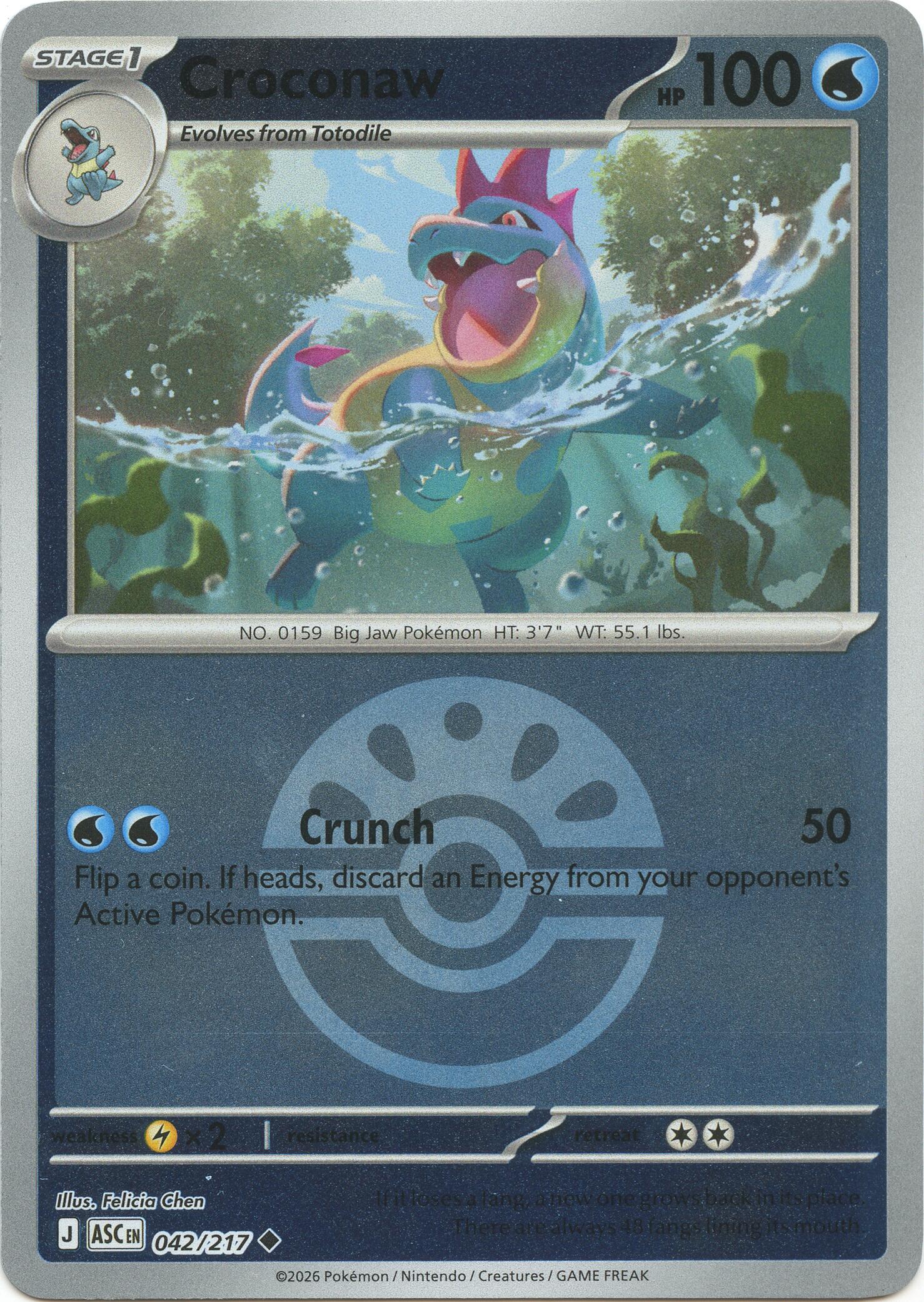 Croconaw (042/217) (Friend Ball) [Mega Evolution: Ascended Heroes] | Card Citadel