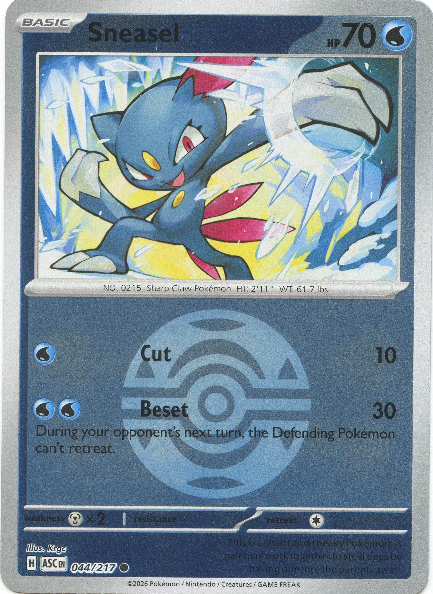 Sneasel (044/217) (Dusk Ball) [Mega Evolution: Ascended Heroes] | Card Citadel