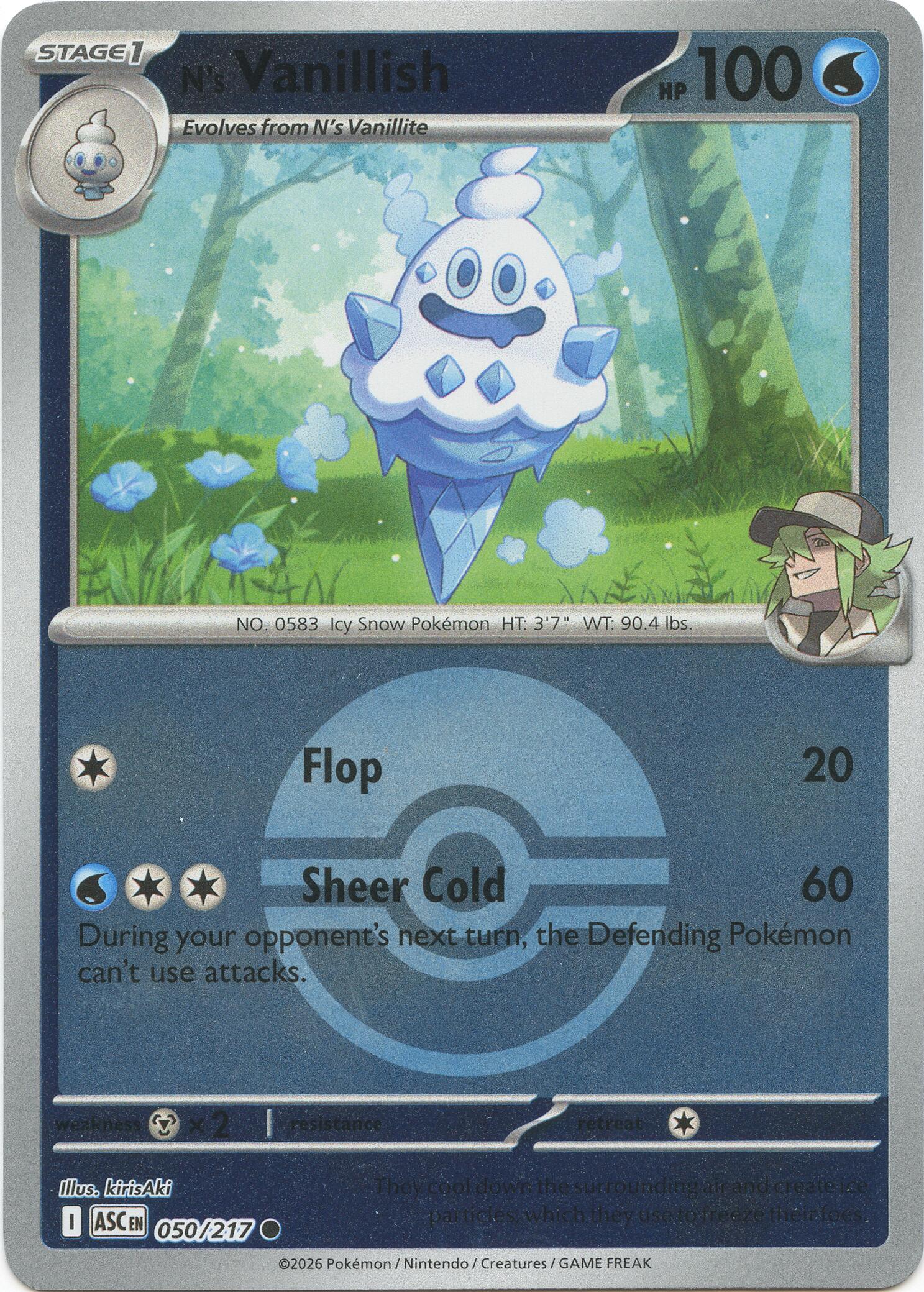 N's Vanillish (050/217) (Poke Ball) [Mega Evolution: Ascended Heroes] | Card Citadel