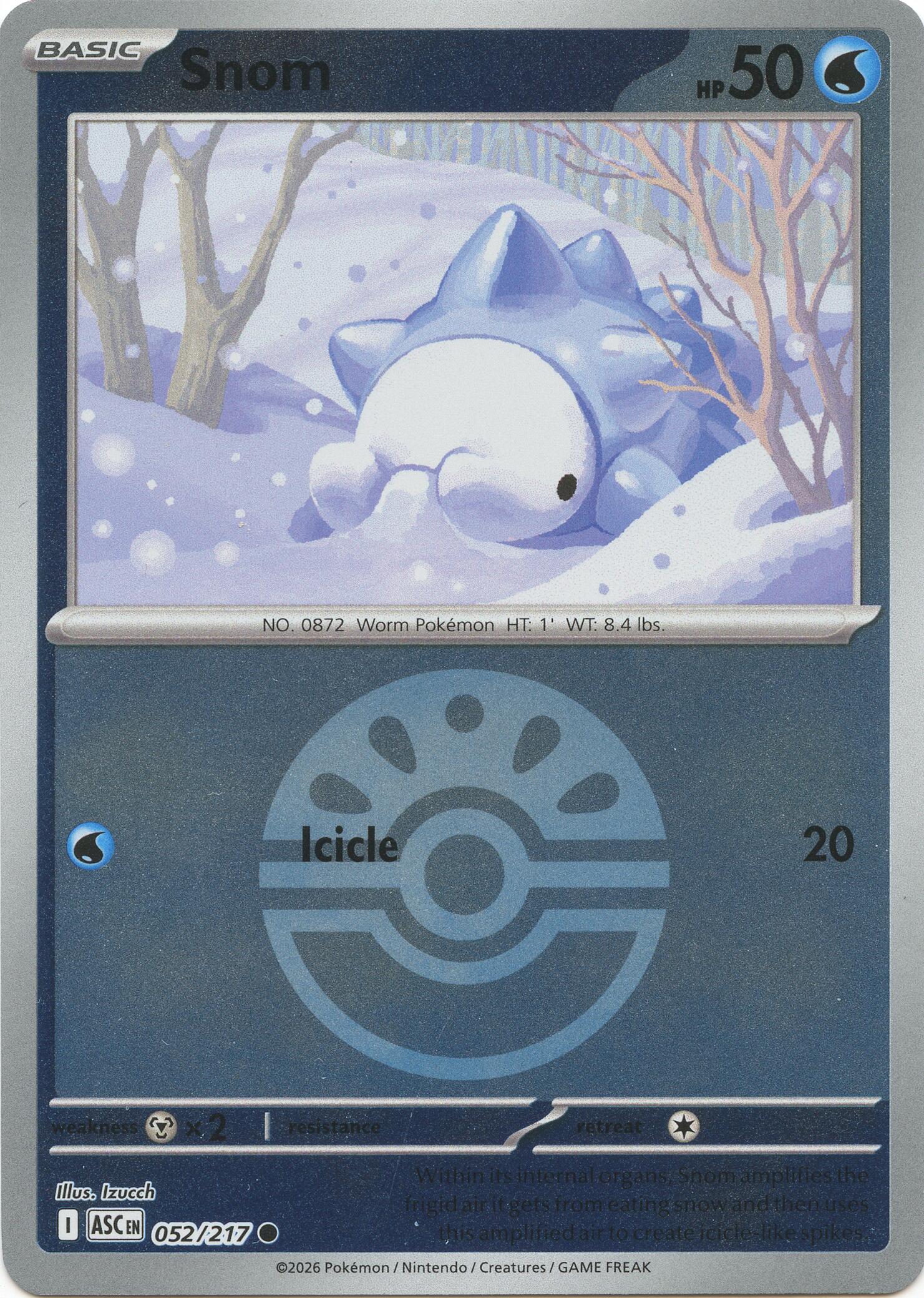 Snom (052/217) (Friend Ball) [Mega Evolution: Ascended Heroes] | Card Citadel