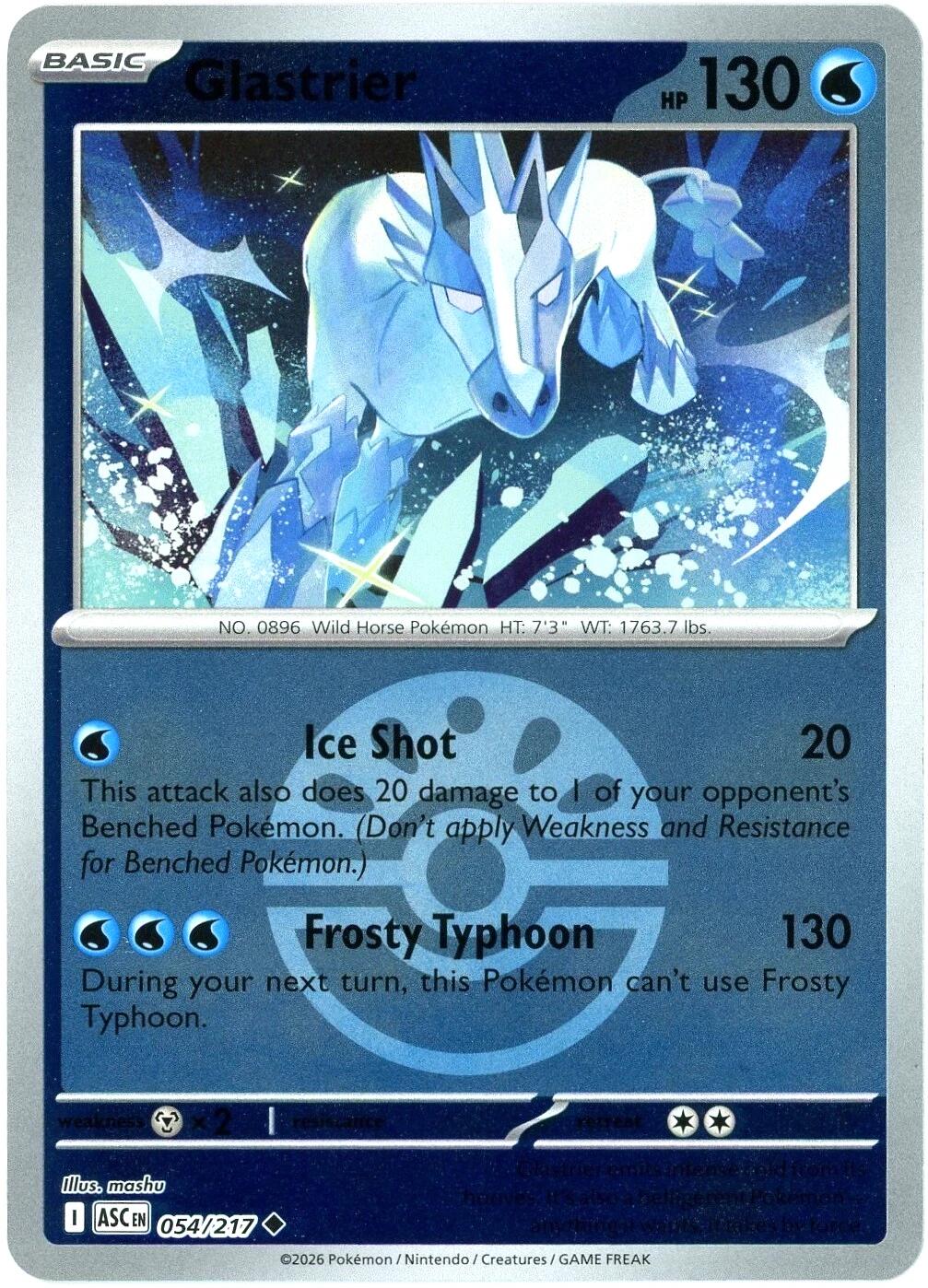 Glastrier (054/217) (Friend Ball) [Mega Evolution: Ascended Heroes] | Card Citadel