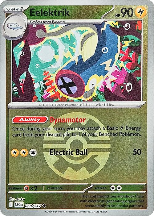 Eelektrik (060/217) (Quick Ball) [Mega Evolution: Ascended Heroes] | Card Citadel