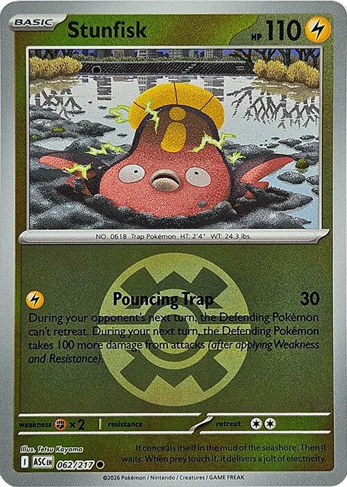 Stunfisk (062/217) (Quick Ball) [Mega Evolution: Ascended Heroes] | Card Citadel