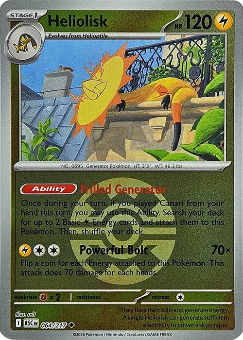 Heliolisk (064/217) (Quick Ball) [Mega Evolution: Ascended Heroes] | Card Citadel