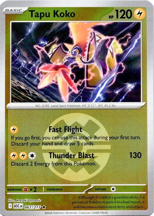 Tapu Koko (067/217) (Quick Ball) [Mega Evolution: Ascended Heroes] | Card Citadel