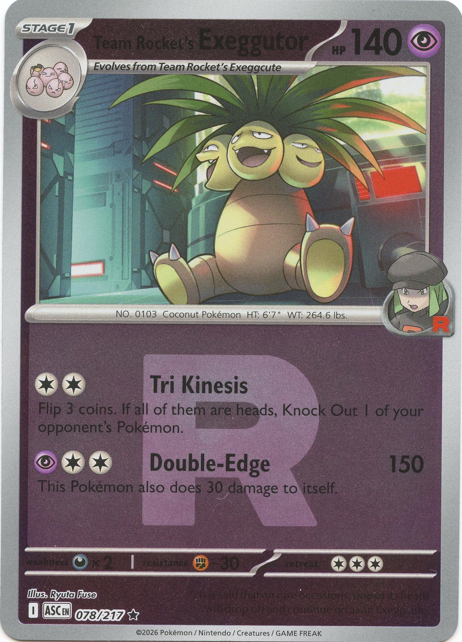 Team Rocket's Exeggutor (078/217) (Team Rocket) [Mega Evolution: Ascended Heroes] | Card Citadel