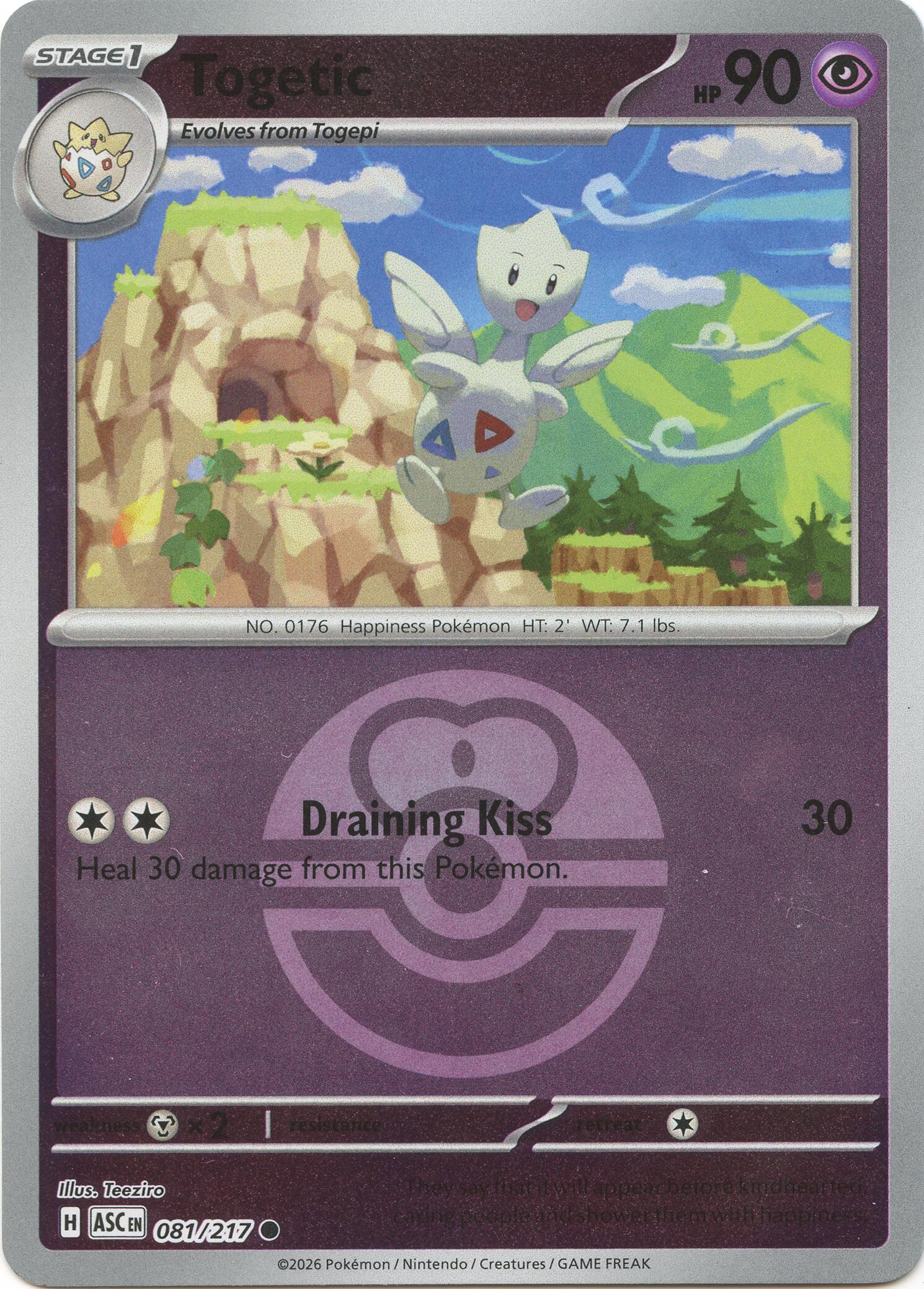 Togetic (081/217) (Love Ball) [Mega Evolution: Ascended Heroes] | Card Citadel