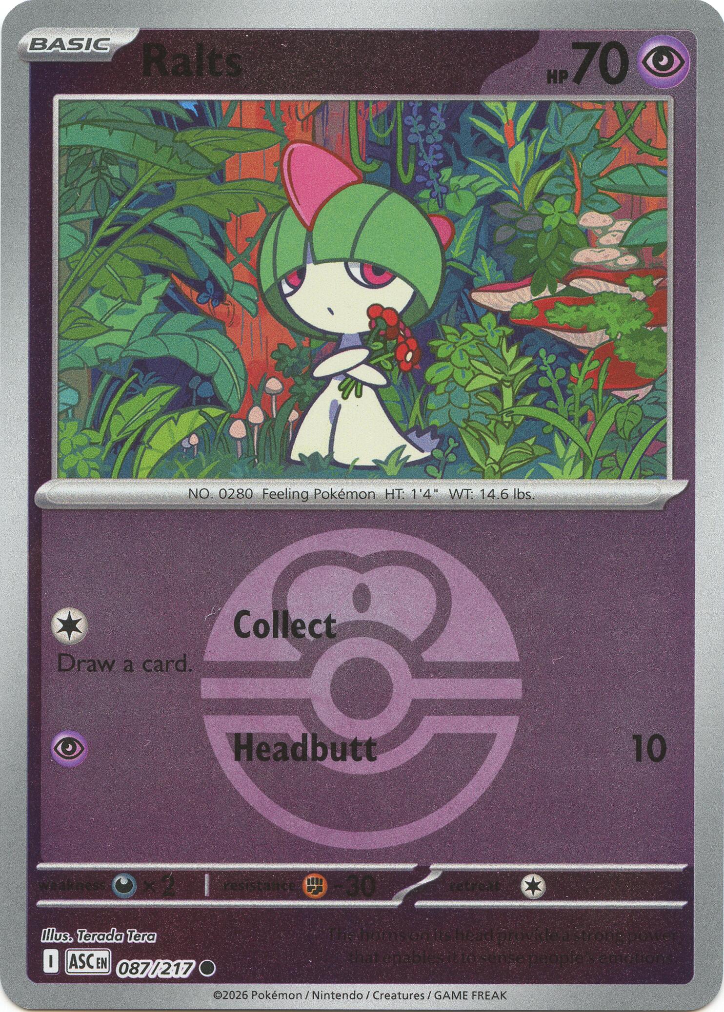 Ralts (087/217) (Love Ball) [Mega Evolution: Ascended Heroes] | Card Citadel